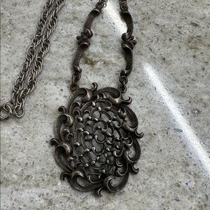 Vintage pewter necklace